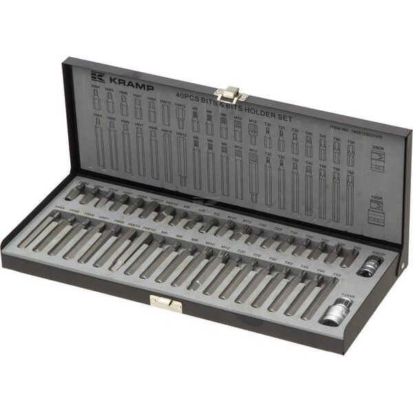 Zestaw bitów 3/8" + 1/2" 40 ele. 1808103031KR | Exvi