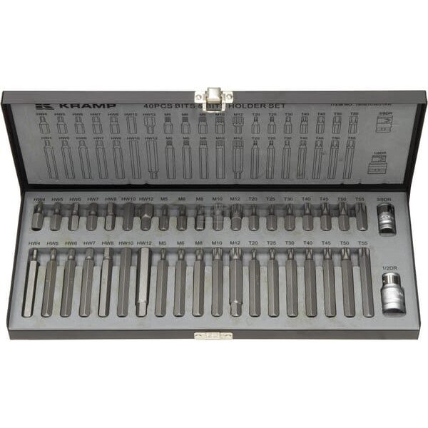 Zestaw bitów 3/8" + 1/2" 40 ele. 1808103031KR | Exvi