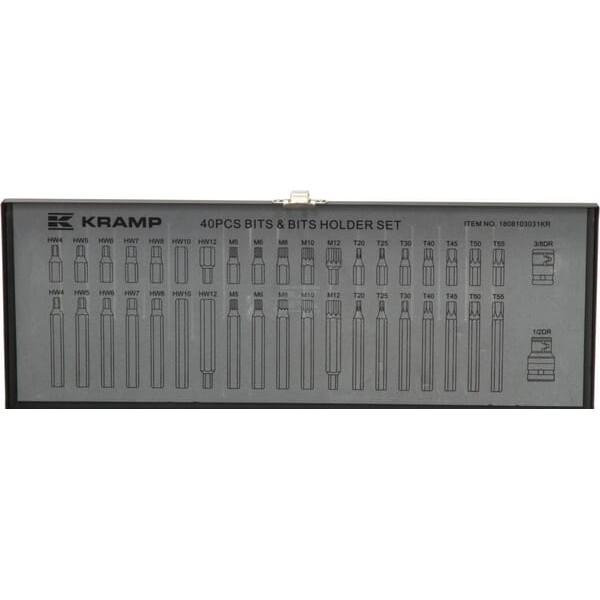 Zestaw bitów 3/8" + 1/2" 40 ele. 1808103031KR | Exvi