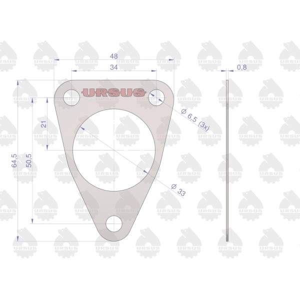 Uszczelka pompy zasilającej krążelit 0.8mm P214800U | Exvi