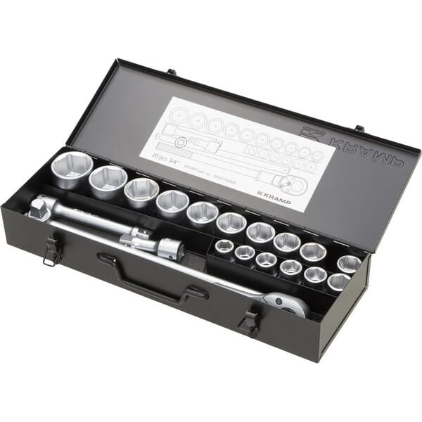 Zestaw kluczy nasadowych 3/4” 20 ele. 180421060KR | Exvi