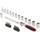 Zestaw kluczy nasadowych Mini 1/4” 23 1804922023KR | Exvi