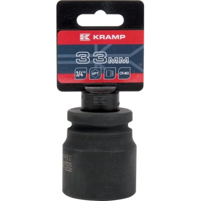 Klucz nasadowy udarowy 6-kt. 3/4", 33 mm 1803526633KR | Exvi