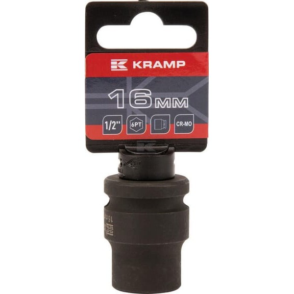 Klucz nasadowy udarowy 6-kt. 1/2", 16 mm 1803524616KR | Exvi