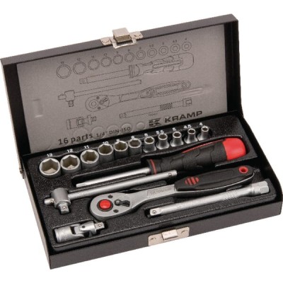 Zestaw kluczy nasadowych 1/4" 16 ele. 1804922016KR | Exvi