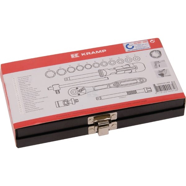 Zestaw kluczy nasadowych 1/4" 16 ele. 1804922016KR | Exvi