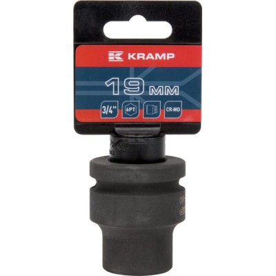 Klucz nasadowy udarowy 6-kt. 3/4", 19 mm 1803526619KR | Exvi