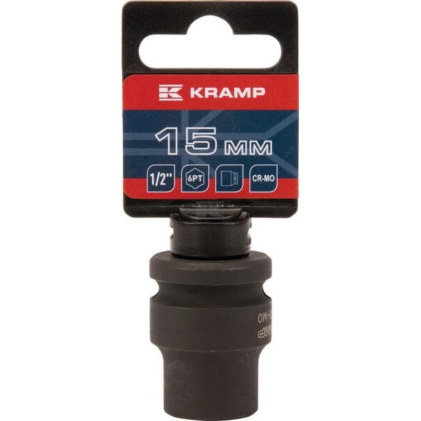 Klucz nasadowy udarowy 6-kt. 1/2", 15 mm 1803524615KR | Exvi