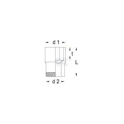 Klucz nasadowy 1/2" 6 kt. Gedore, 36 mm DP1936 | Exvi