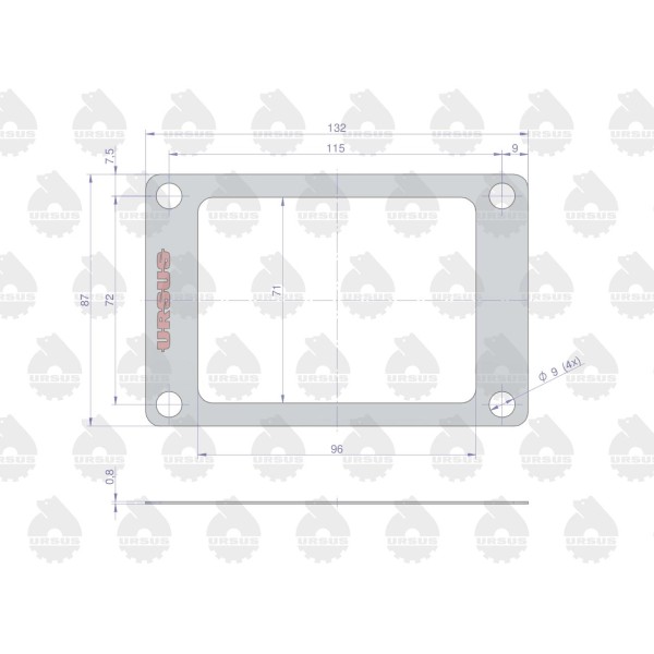 Uszczelka pokrywki pochwy krążelit 0.8mm 50/01-347/0 | Exvi