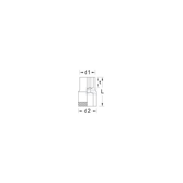 Nasadka Torx-E 3/8" Gedore, E12 DPTX30E12 | Exvi