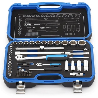 Zestaw kluczy nasadowych 1/4"+1/2", 69 elem. 19BMC20 | Exvi