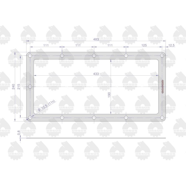 Uszczelka podnośnika krążelit 0.8mm 50/44-809/0 | Exvi