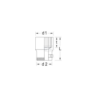 Klucz nasadowy 3/4" 12 kt. Gedore, 1 1/8" DPD32118 | Exvi