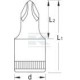 Nasadka wkrętak krzyżowy 1/4" Gedore, PH2 DPIKS202 | Exvi