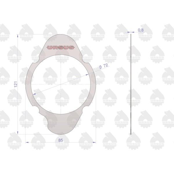 Uszczelka cylindra sprężarki 950941 50/50-941/0 | Exvi