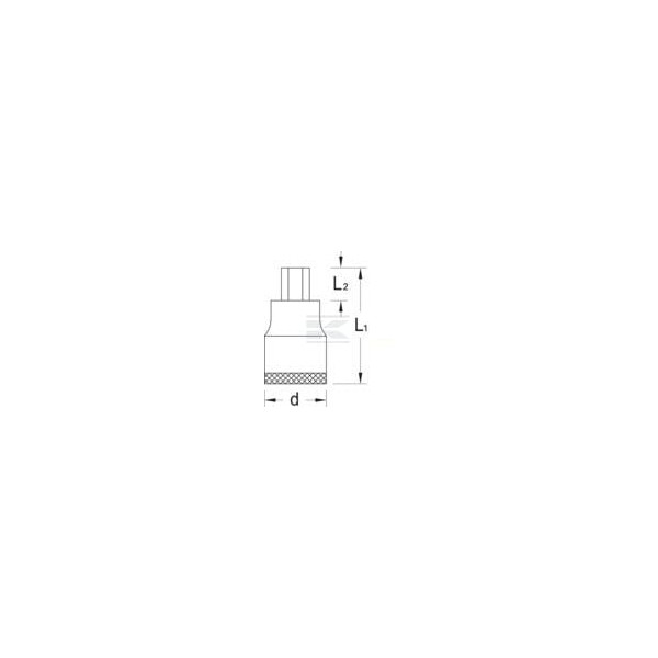 Nasadka imbus 1/2" Gedore, 6 mm DPIN196 | Exvi