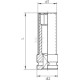 Klucz nasadowy udarowy 1/2" z tuleją K19LS21GED | Exvi