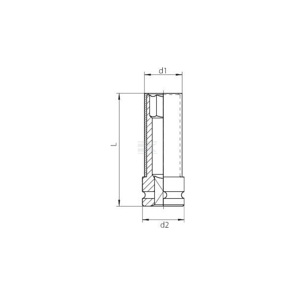 Klucz nasadowy udarowy 1/2" z tuleją K19LS21GED | Exvi