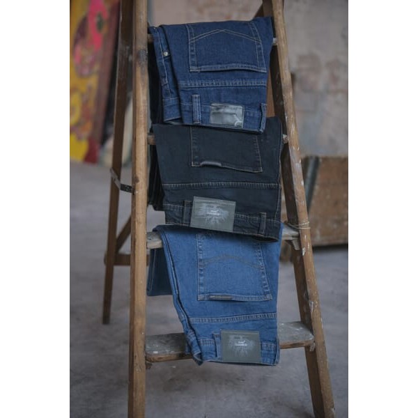 Dżinsy Stretch, granatowe ROBJ250363032 | Exvi