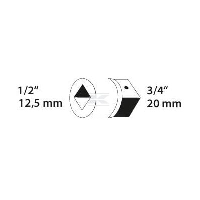 Element napędowy i łączący 1/2" Gedore DP1932V | Exvi