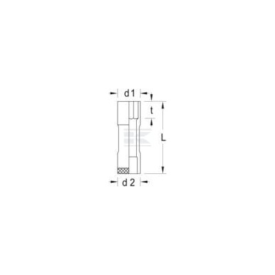 Klucz nasadowy przedłużany 1/2" Gedore, 18 mm DP19L18 | Exvi
