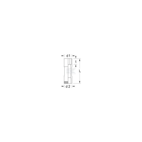 Klucz nasadowy przedłużany 1/2" Gedore, 27 mm DP19L27 | Exvi
