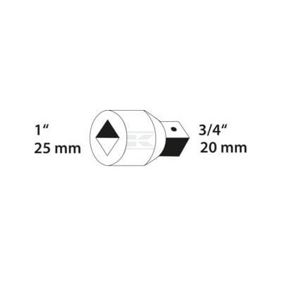 Redukcja kluczy nasadowych 1" - 3/4" Gedore DP2132 | Exvi