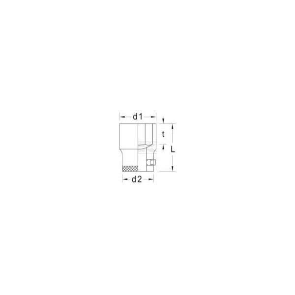 Klucz nasadowy 3/4" 6 kt. Gedore, 32 mm DP3232 | Exvi