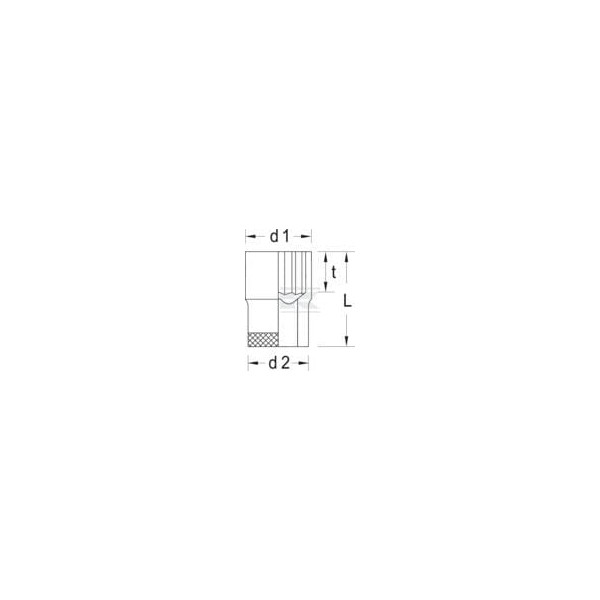 Klucz nasadowy 1/2" 12 kt. Gedore, 8 mm DPD198 | Exvi