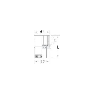 Klucz nasadowy 1" 12 kt. UD-profil Gedore DPD2170 | Exvi