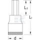 Nasadka imbusowa przedłużana 1/2" DPIN19L12140 | Exvi