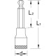 Nasadka imbusowa długa z kulką 1/2" DPIN19LK14140 | Exvi