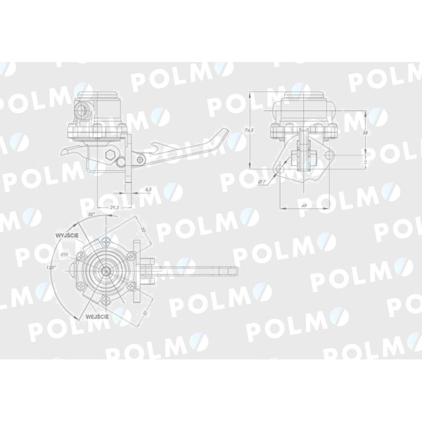 Pompa zasilająca 01260044 POLMO 04/15-769/8 | Exvi