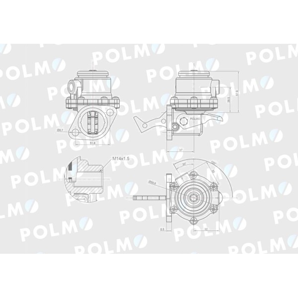 Pompa zasilająca 12272156 POLMO 12/27-215/6 | Exvi
