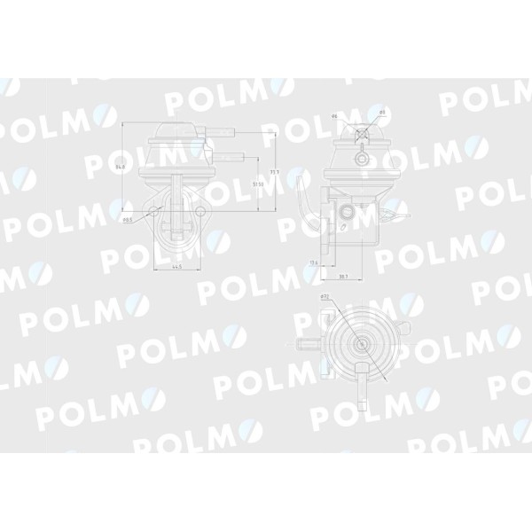 Pompa zasilająca RE527115 POLMO RE38009P | Exvi