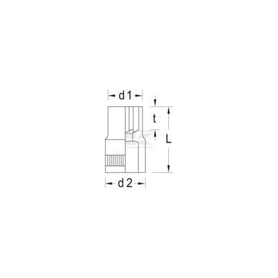 Nasadka Torx-E 1/4" Gedore, E8 DPTX20E8 | Exvi