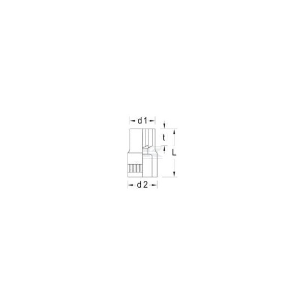 Nasadka Torx-E 1/4" Gedore, E8 DPTX20E8 | Exvi