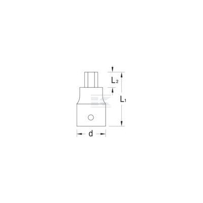 Nasadka imbus 1/4" 2.5 mm IN2025GED | Exvi