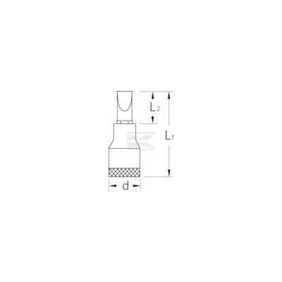 Nasadka wkrętak płaski 1/2" 18x2.5 mm IS191825GED | Exvi