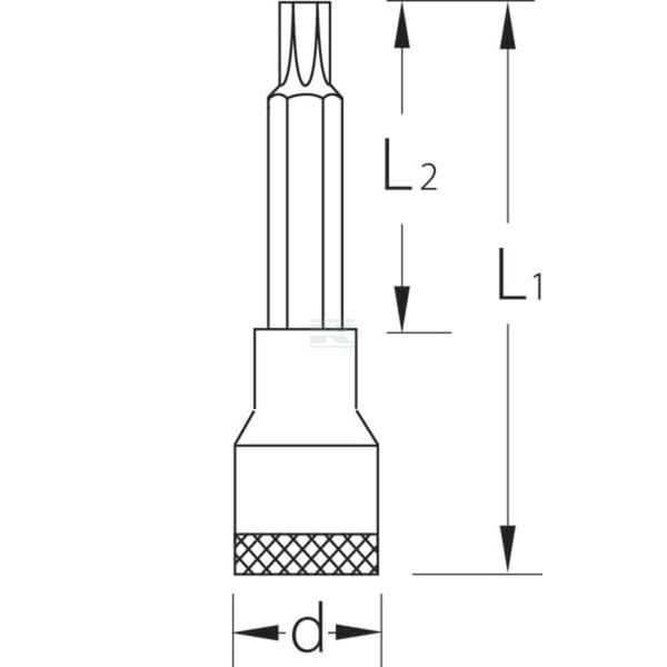 Nasadka Torx przedłużana 3/8" T20 ITX30LT20GED | Exvi
