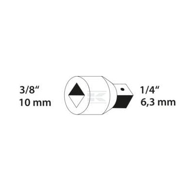 Redukcja nasadek udarowych 3/8" x 1/4" KB3020GED | Exvi