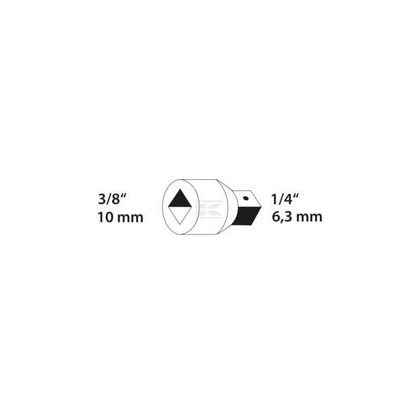 Redukcja nasadek udarowych 3/8" x 1/4" KB3020GED | Exvi