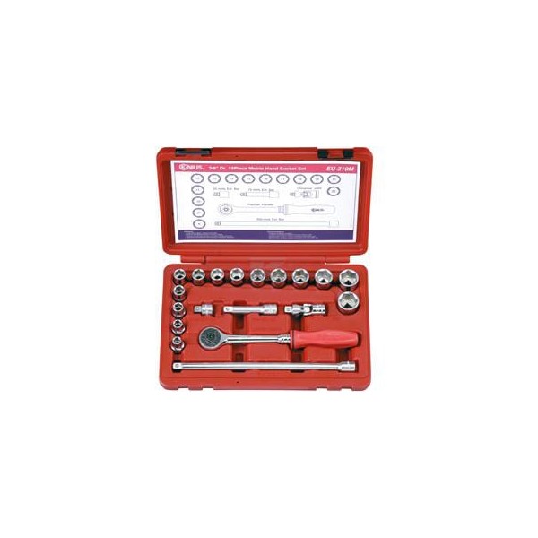 Zestaw kluczy nasadowych 3/8" 19 ele. VLA1631 | Exvi