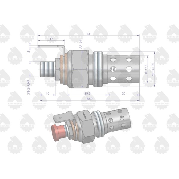 Świeca płomieniowa MF3 ORYGINAŁ URSUS 2666108U | Exvi