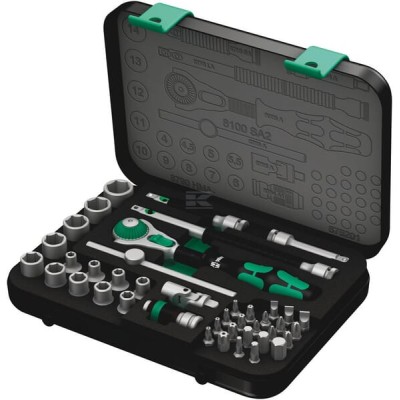 Zestaw kluczy nasadowych 1/4" Zyklop 42 DP8100SA2 | Exvi