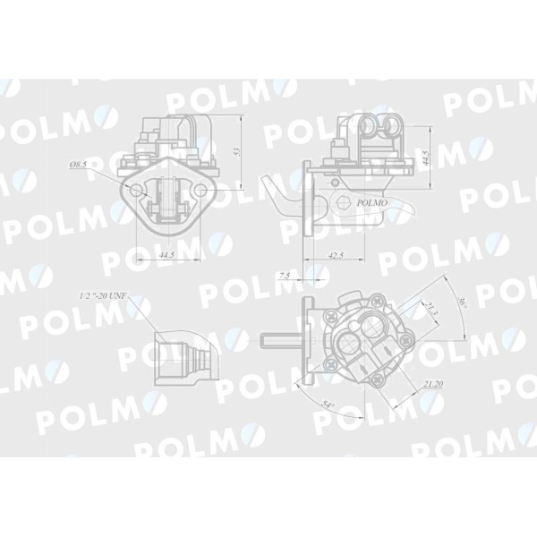 Pompa zasilająca 0011245U91 POLMO 3637307M91P | Exvi