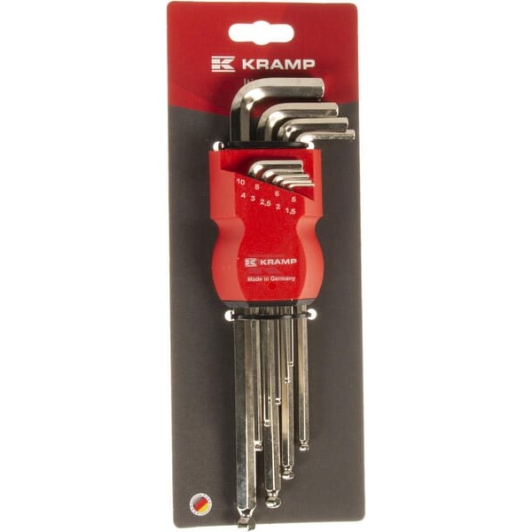 Zestaw kluczy imbusowych 1.5-10 mm 9 1809010055KR | Exvi
