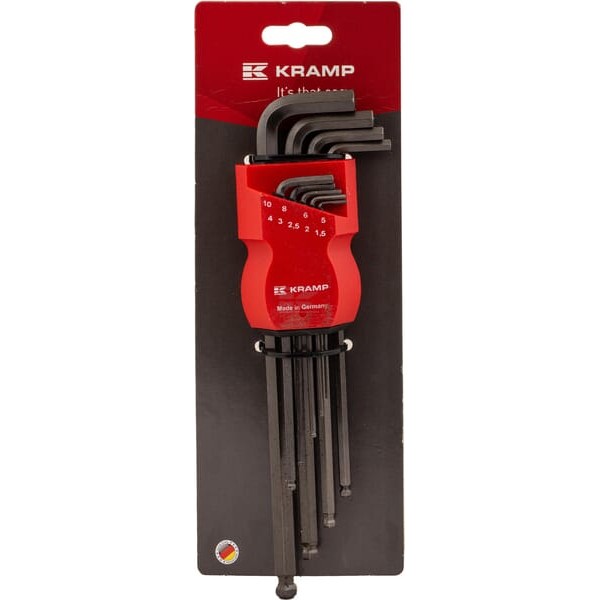 Zestaw kluczy imbusowych 1.5-10 mm 9 1809010050KR | Exvi
