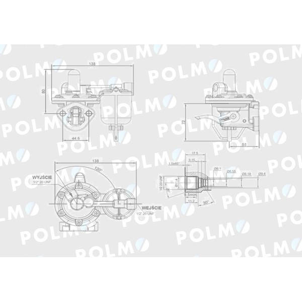 Pompa zasilająca 25066016 POLMO 7950901P | Exvi